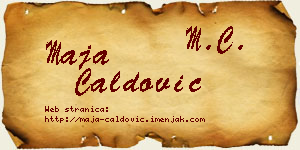 Maja Ćaldović vizit kartica